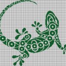 Salamander silhouette cross stitch pattern in pdf