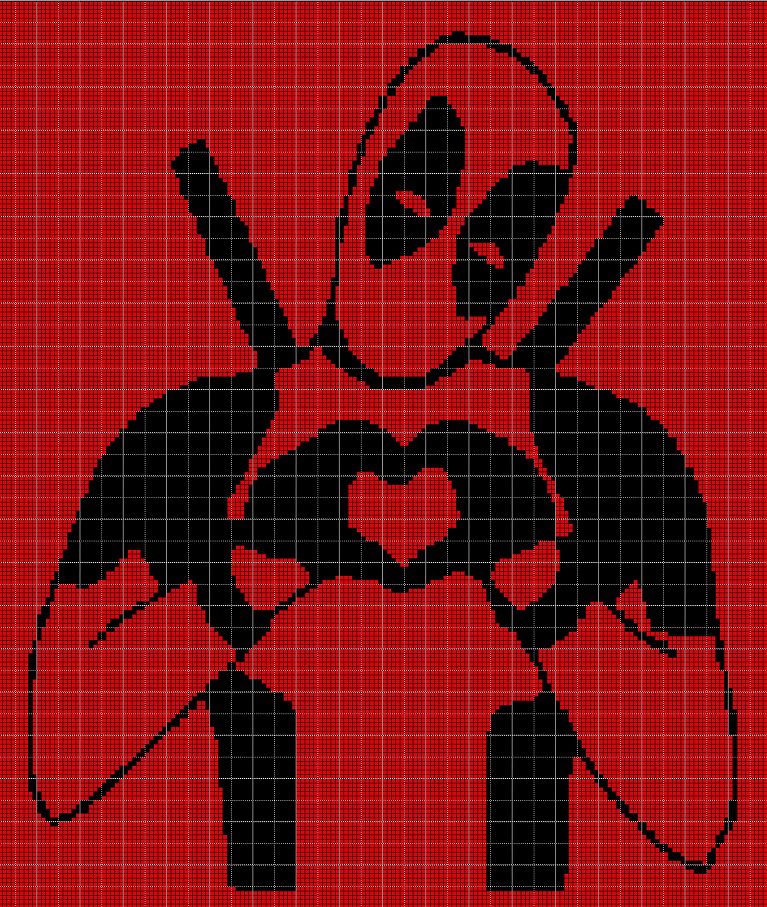 Deadpool love silhouette cross stitch pattern in pdf
