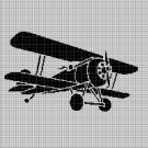 Airplane silhouette cross stitch pattern in pdf