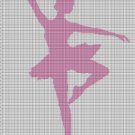 Ballerina silhouette cross stitch pattern in pdf