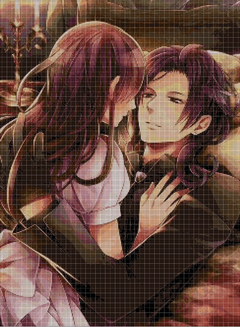 Anime lovers 9 DMC cross stitch pattern in pdf DMC