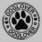 Doglover silhouette cross stitch pattern in pdf