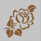 Golden rose 2 silhouette cross stitch pattern in pdf