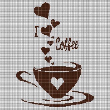 Coffee Mug Cross Stitch Pattern PDF Coffee Lover Cross 