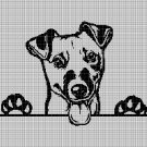 Jack Russel dog silhouette cross stitch pattern in pdf