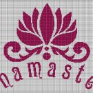 Namaste silhouette cross stitch pattern in pdf