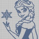 Princess Elsa silhouette cross stitch pattern in pdf