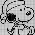 Snoopy silhouette cross stitch pattern in pdf