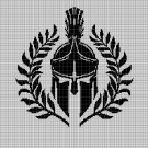 Spartan symbol silhouette cross stitch pattern in pdf