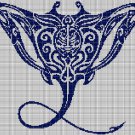 Tribal Manta 2 silhouette cross stitch pattern in pdf