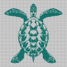 Turtle silhouette cross stitch pattern in pdf