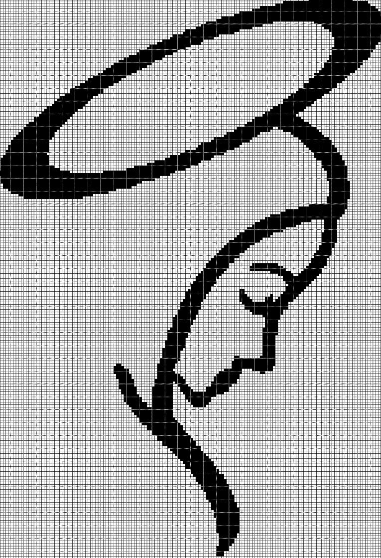Virgin Mary silhouette cross stitch pattern in pdf