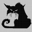 Zombie Cat 2 silhouette cross stitch pattern in pdf