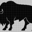 Bison 2 silhouette cross stitch pattern in pdf
