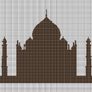 Taj-mahal silhouette cross stitch pattern in pdf