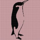 Penguin  silhouette cross stitch pattern in pdf
