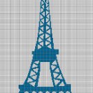 Paris  silhouette cross stitch pattern in pdf