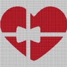 Gift-Heart  silhouette cross stitch pattern in pdf