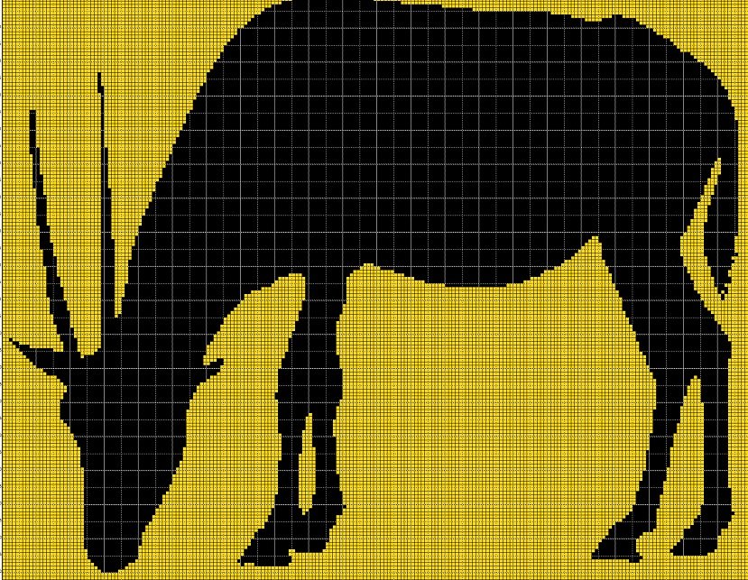 Gazelle  silhouette cross stitch pattern in pdf