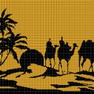 Desert 2  silhouette cross stitch pattern in pdf