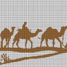 Desert  silhouette cross stitch pattern in pdf