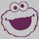 Cookie Monster  silhouette cross stitch pattern in pdf