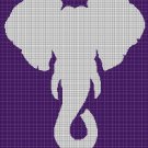 Elephant4 silhouette cross stitch pattern in pdf