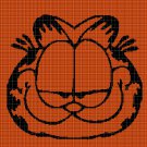 Garfield silhouette cross stitch pattern in pdf