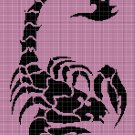 Scorpio silhouette cross stitch pattern in pdf