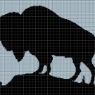 Vintage Buffalo silhouette cross stitch pattern in pdf