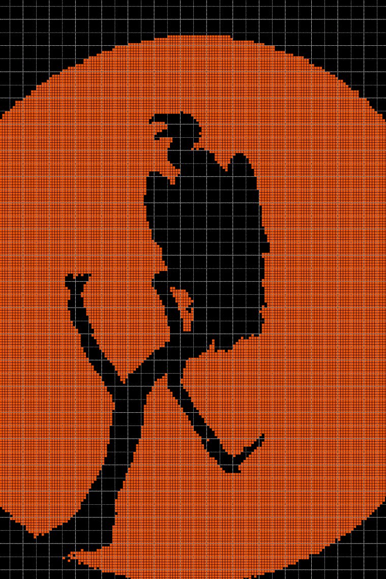 Vulture silhouette cross stitch pattern in pdf