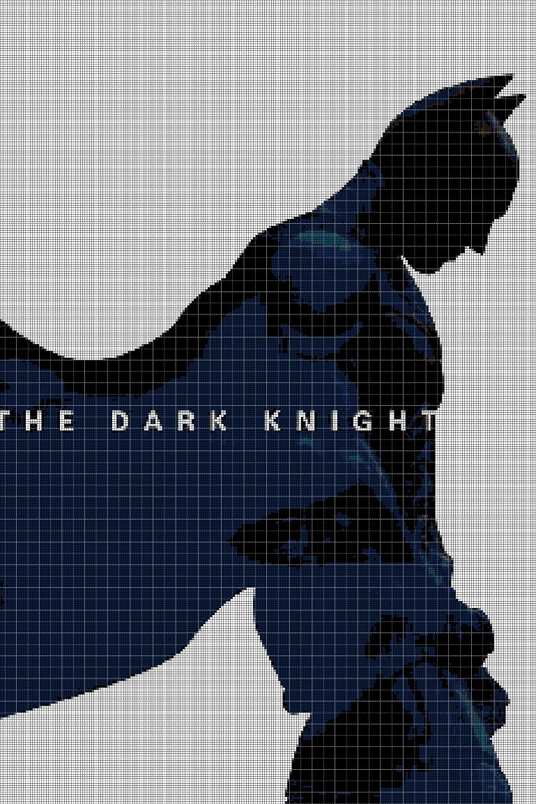 Bruce Wayne - Batman3 cross stitch pattern in pdf DMC