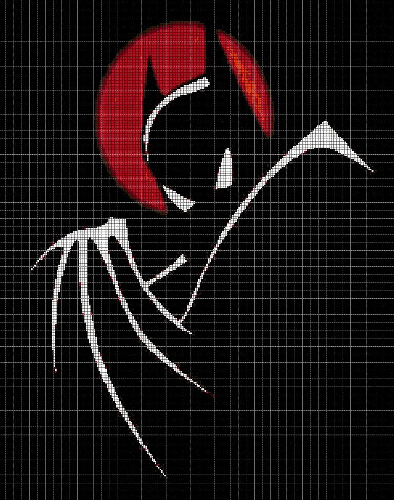 Bruce Wayne - Batman5 cross stitch pattern in pdf DMC