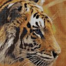 Tiger head 2 cross stitch pattern in pdf DMC