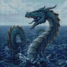 Water dragon 3 cross stitch pattern in pdf DMC
