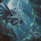 Water dragons cross stitch pattern in pdf DMC