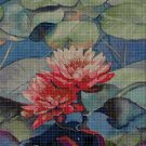 Water lily 2 cross stitch pattern in pdf DMC