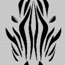 Zebra head silhouette cross stitch pattern in pdf