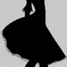 Woman style silhouette cross stitch pattern in pdf