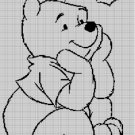 Winnie the Pooh silhouette cross stitch pattern in pdf