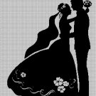 Wedding silhouette cross stitch pattern in pdf
