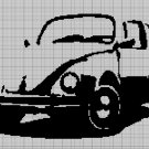 VW beetle silhouette cross stitch pattern in pdf