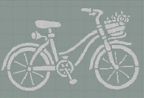 Vintage bike silhouette cross stitch pattern in pdf