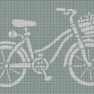 Vintage bike silhouette cross stitch pattern in pdf