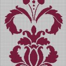 Tulip art silhouette cross stitch pattern in pdf