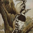 Woodpeckers cross stitch pattern in pdf DMC