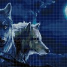 Wolves in night  cross stitch pattern in pdf DMC