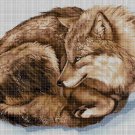 Wolf in winter 3 cross stitch pattern in pdf DMC