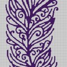 Tribal plume  silhouette cross stitch pattern in pdf