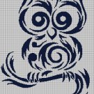 Tribal owl  silhouette cross stitch pattern in pdf